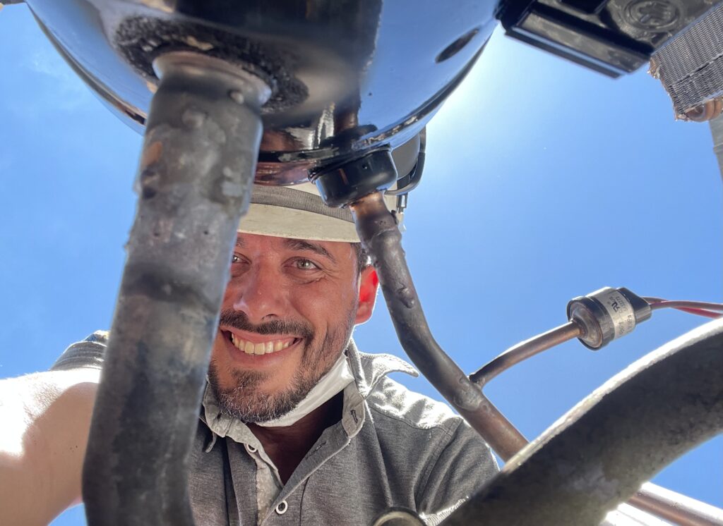 AC repair Jacksonville FL technician servicing an HVAC system