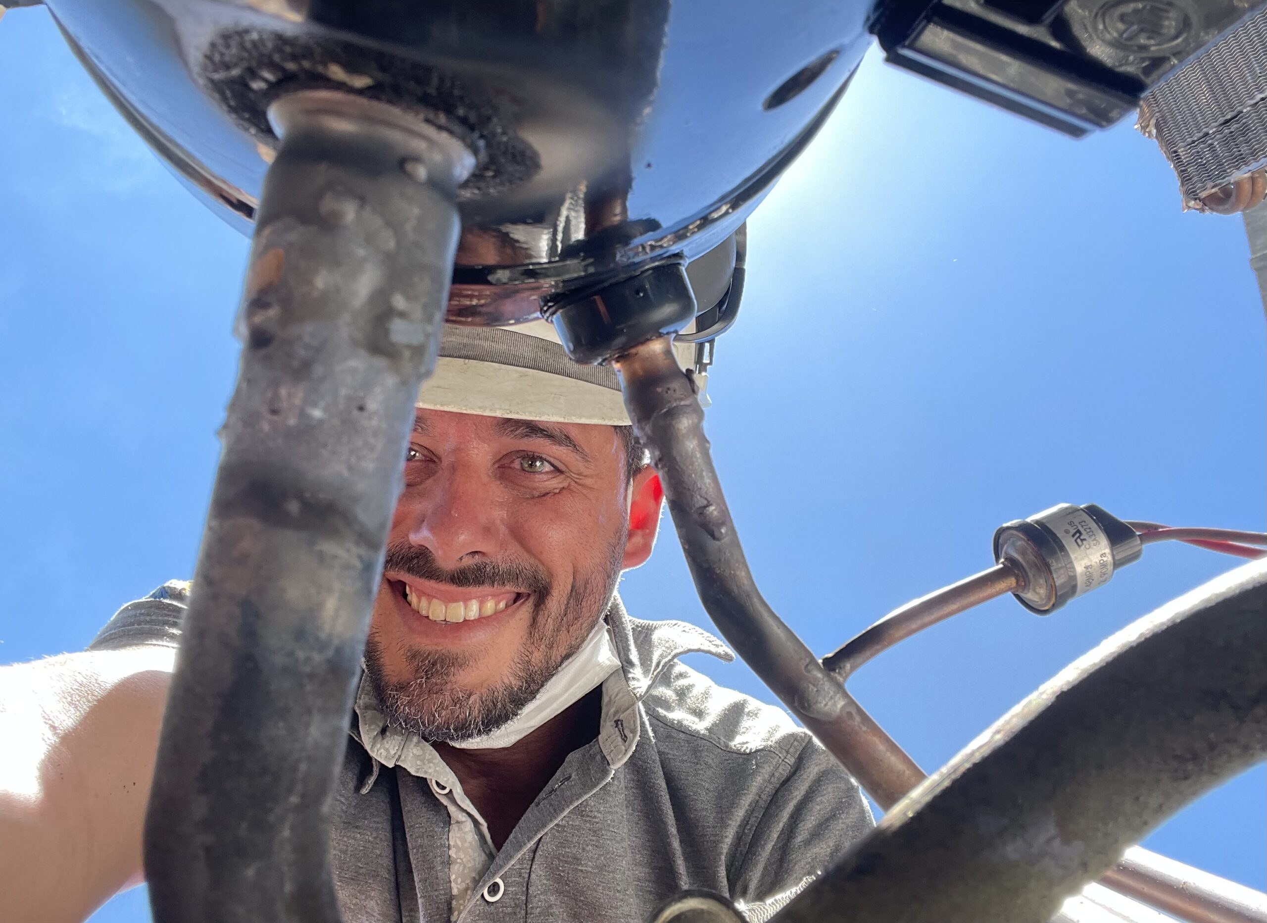 AC repair Jacksonville FL technician servicing an HVAC system